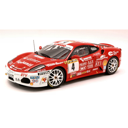 FERRARI F430 N.4 ITALIAN CHAMPION FERRARI CHALLENGE 2006 A.BELLUZZI 1:18 Hot Wheels Auto Competizione Modellino