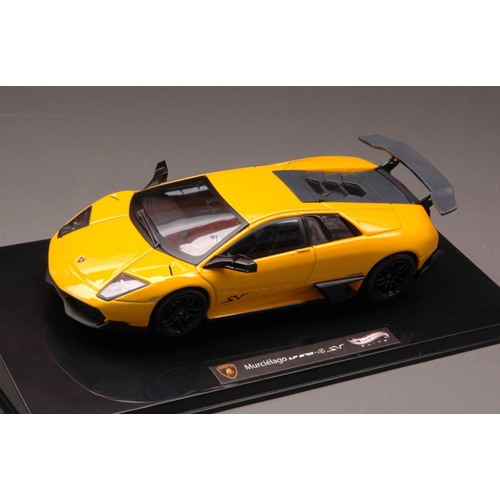 LAMBORGHINI MURCIELAGO LP 670-4 SV 2009 YELLOW 1:43 Hot Wheels Auto Stradali Modellino