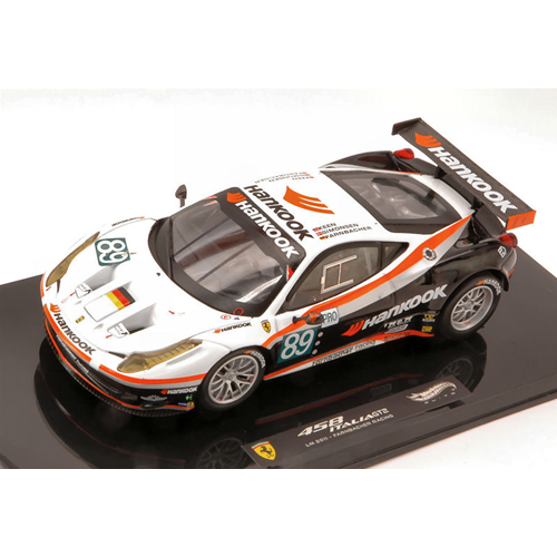 FERRARI 458 ITALIA GT2 N.89 LE MANS 2011 FAMBACHER-SIMONSEN-KEEN 1:43 Hot Wheels Auto Competizione Modellino