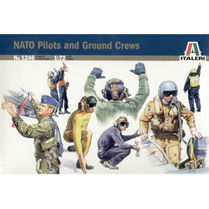 NATO PILOTS AND GROUND CREW KIT 1:72 Italeri Kit Figure Militari Modellino