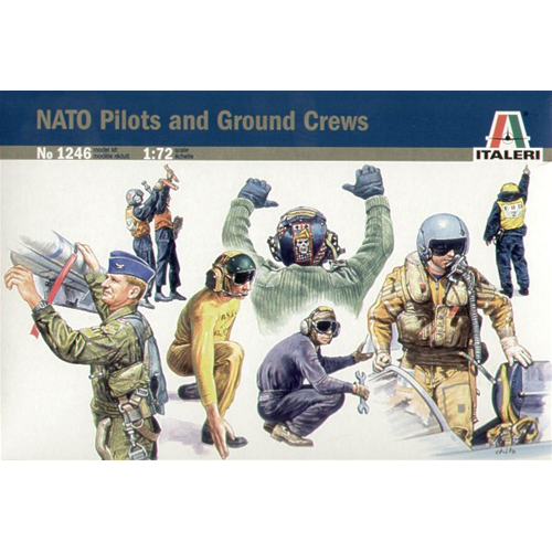 NATO PILOTS AND GROUND CREW KIT 1:72 Italeri Kit Figure Militari Modellino