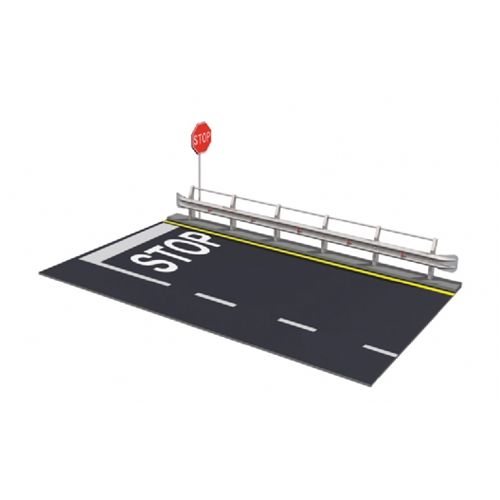 GUARD RAIL & ROAD SECTION FOR DISPLAY KIT 1:24 KIT 1:24 Italeri Kit Diorami Modellino