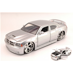 DODGE CHARGER SRT8 2006 SILVER 1:24 Jada Toys Tuning Modellino