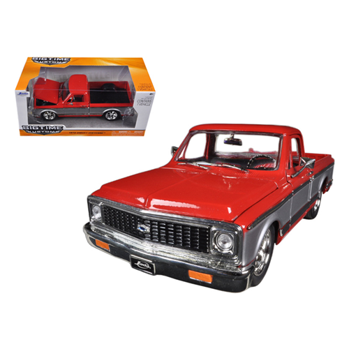 CHEVY CHEYENNE 1972 PICK UP RED/SILVER 1:24 Jada Toys Tuning Modellino