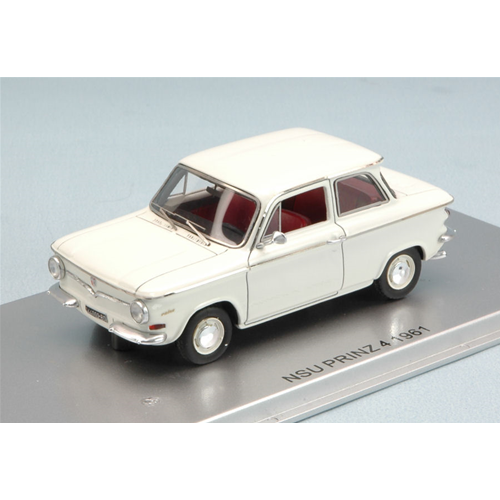 NSU PRINZ 4 1961 WHITE ED.LIM.PCS 156 1:43 Kess Model Auto Stradali Modellino