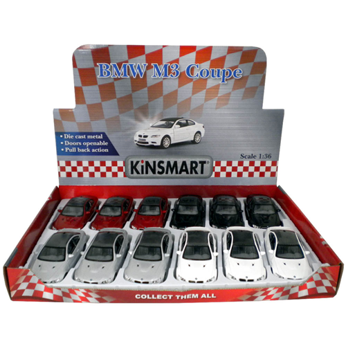 BMW M3 2010 cm 12 Colori Assortiti (1 Modellino a Scelta) 1:36 Kinsmart Modellismo Giocattolo Modellino