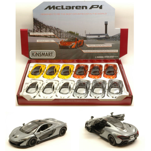 MC LAREN P1 2016 cm 12 Colori Assortiti (1 Modellino a Scelta) 1:36 Kinsmart Modellismo Giocattolo Modellino
