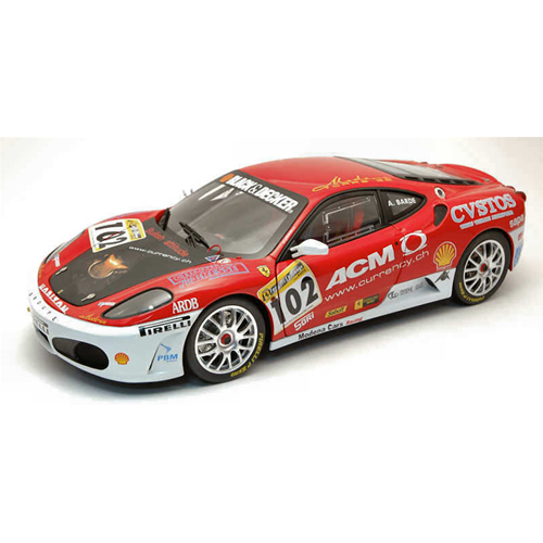 FERRARI F 430 CHALLENGE N.102 EUROPE CHAMPION 2006 ANGE BARDE 1:18 Hot Wheels Auto Competizione Modellino
