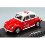 VW BEETLE 1966 RED/WHITE COCA COLA 1:43 Motorcity Classics Veicoli Commerciali Modellino