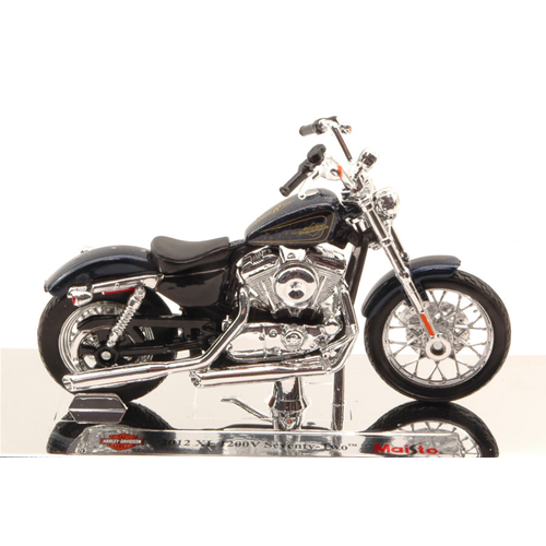 HARLEY DAVIDSON XL 1200V SEVENTY TWO 2012 BLUE 1:18 Maisto Moto Modellino