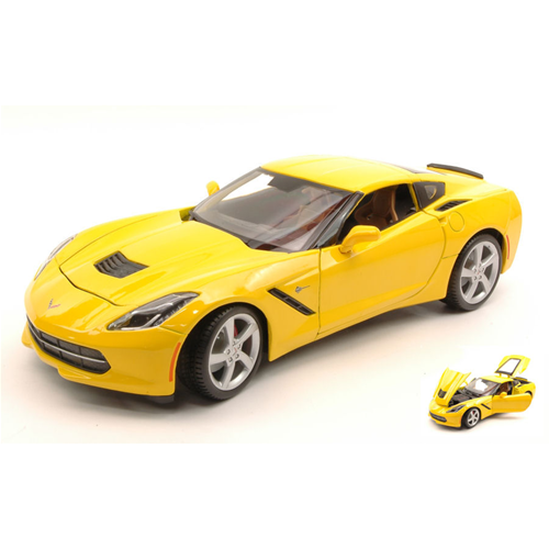 CORVETTE STINGRAY 2014 YELLOW 1:18 Maisto Auto Stradali Modellino