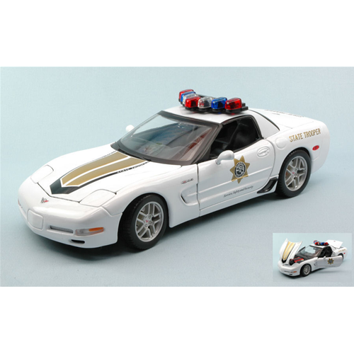 CHEVROLET CORVETTE Z06 STATE TROOPER 2009 1:18 Maisto Forze dell'Ordine Modellino