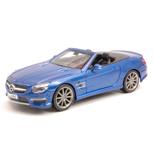MERCEDES SL 63 AMG 2009 ROADSTER BLUE 1:24 Maisto Auto Stradali Modellino