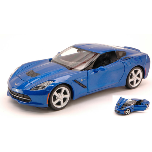 CORVETTE STINGRAY 2014 BLUE 1:24 Maisto Auto Stradali Modellino