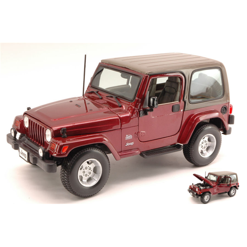 JEEP WRANGLER SAHARA 2007 AMARANT METALLIC 1:18 Maisto Auto Stradali Modellino