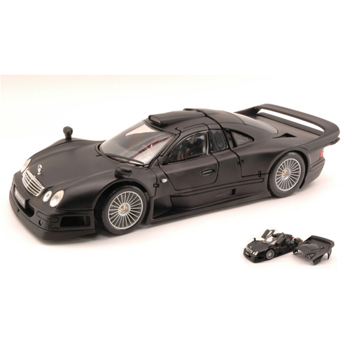 MERCEDES CLK-GTR STREET VERSION 1997 MATT BLACK 1:18 Maisto Auto Stradali Modellino