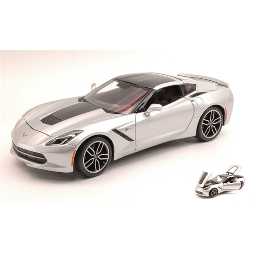 CHEVROLET CORVETTE STINGRAY Z51 2014 SILVER EXCLUSIVE SERIES 1:18 Maisto Auto Stradali Modellino