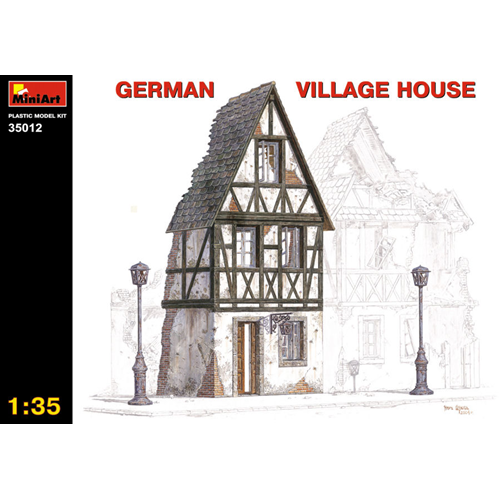 GERMAN VILLAGE HOUSE KIT 1:35 Miniart Kit Diorami Modellino
