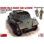 DINGO MK II SCOUT CAR WITH CREW KIT 1:35 Miniart Kit Mezzi Militari Die Cast Modellino