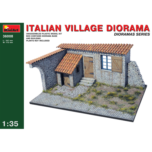 ITALIAN VILLAGE DIORAMA KIT 1:35 Miniart Kit Diorami Modellino