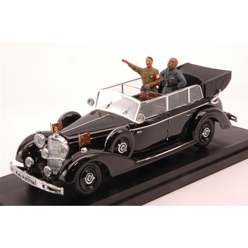 MERCEDES 770 ASSE ROMA-BERLINO + 3 FIGURES 1:43 Miniminiera Mezzi Militari Miniminiera Personaggi Storici Modellino