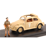 VW AFRIKAKORPS TYP 87 LIBIA 1941 WITH FIGURE UFFICIALE TEDESCO 1:43 Miniminiera Modelli Speciali Modellino