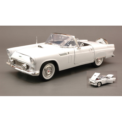 FORD THUNDERBIRD CABRIOLET 1955 WHITE 1:18 MotorMax Auto Stradali Modellino