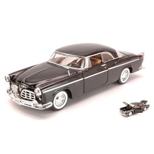CRYSLER C300 1955 BLACK 1:24 MotorMax Auto Stradali Modellino