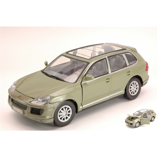 PORSCHE CAYENNE 2008 OLIVE GREEN 1:24 MotorMax Auto Stradali Modellino