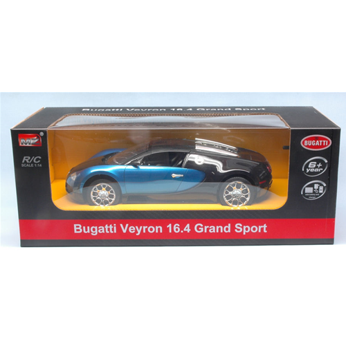 BUGATTI VEYRON 16.4 GRAND SPORT 2014 RADIOCOMANDO BLUE/BLACK 1:14 MZ Model Radiocomando Modellino
