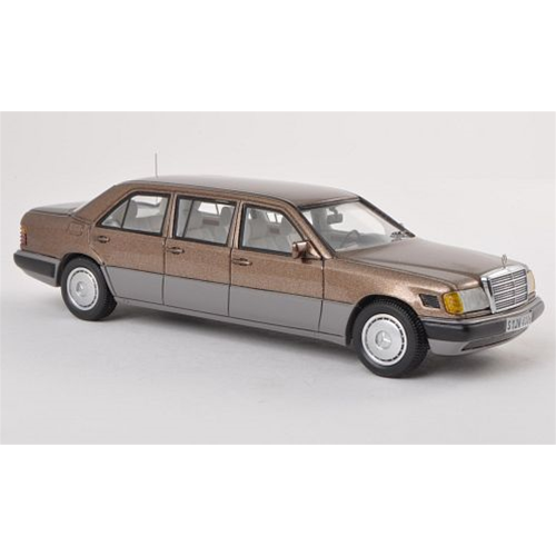 MERCEDES 250 D LONG V 124 LIMOUSINE 1990 METALLIC BROWN 1:43 Neo Scale Models Auto Stradali Modellino