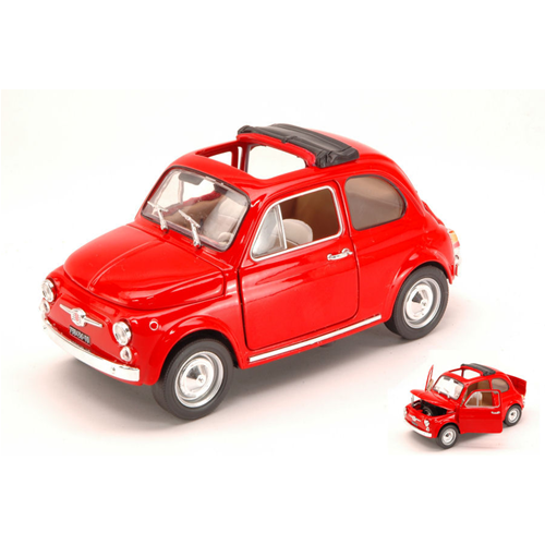 FIAT 500 F 1965 RED 1:24 Editoria Auto Stradali Modellino