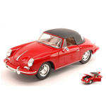 PORSCHE 356 CABRIOLET SOFT TOP 1962 RED 1:24 Editoria Auto Stradali Modellino