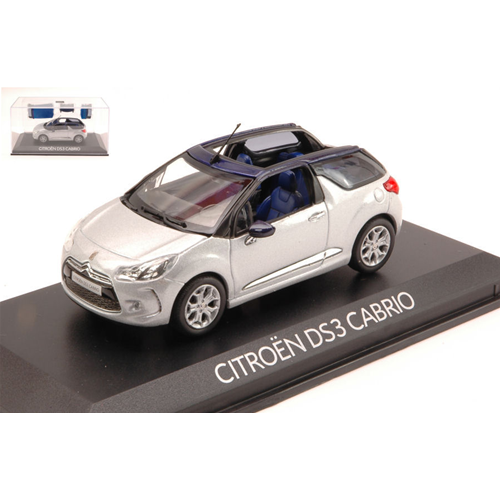 CITROEN DS3 CABRIO 2013 SILVER 1:43 Norev Auto Stradali Modellino