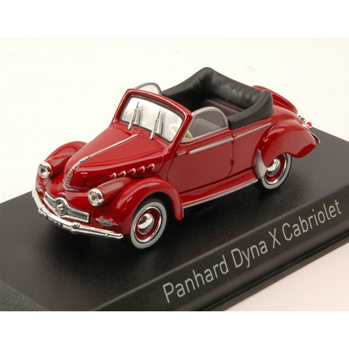 PANHARD DYNA X CABRIOLET 1951 RED 1:43 Norev Auto Stradali Modellino