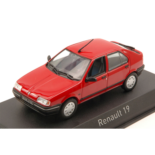 RENAULT 19 1989 VIVID RED 1:43 Norev Auto Stradali Modellino
