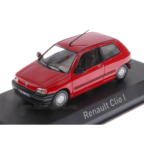 RENAULT CLIO I 1990 RED 1:43 Norev Auto Stradali Modellino