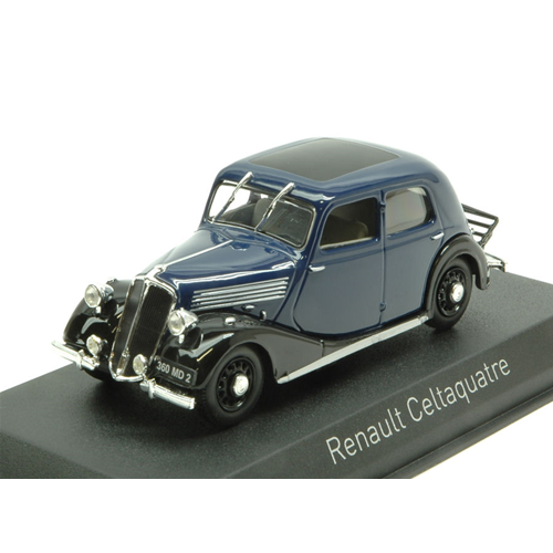 RENAULT CELTAQUATRE 1936 DARK BLUE & BLACK 1:43 Norev Auto d'Epoca Modellino