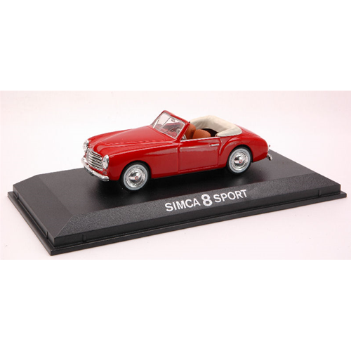 SIMCA 8 SPORT 1949 RED 1:43 Norev Auto Stradali Modellino