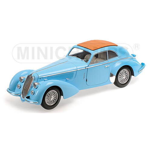 ALFA ROMEO 8C 2900 B LUNGO 1938 LIGHT BLUE 1:18 Minichamps Auto d'Epoca Modellino