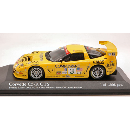CORVETTE C 5 R N.3 SEBRING 2003 1:43 Minichamps Auto Competizione Modellino
