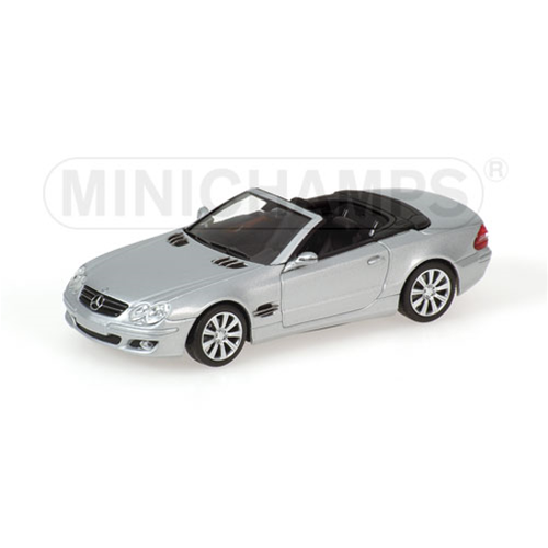 MERCEDES SL 2005 SILVER 1:43 Minichamps Auto Stradali Modellino