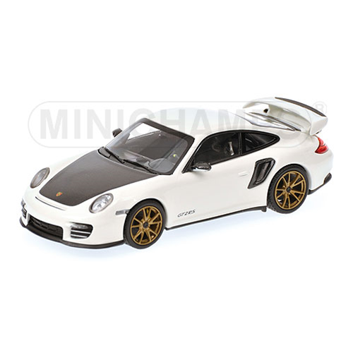 PORSCHE 911 GT2 RS 2010 WHITE/BLACK 1:43 Minichamps Auto Stradali Modellino