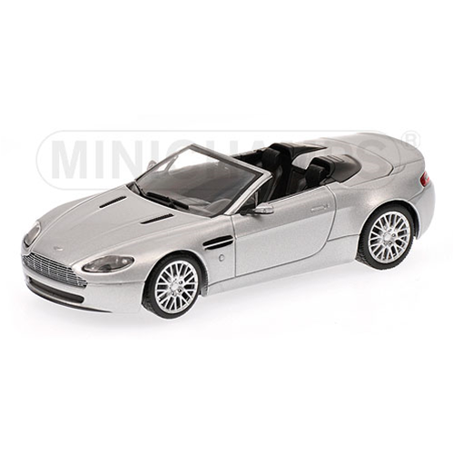 ASTON MARTIN V8 VANTAGE ROADSTER 2009 SILVER 1:43 Minichamps Auto Stradali Modellino