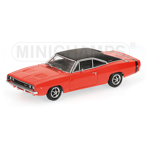 DODGE CHARGER 1968 RED 1:43 Minichamps Auto Stradali Modellino