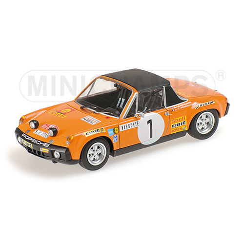 PORSCHE 914/6 N.1 RETIRED MONTE CARLO 1971 LARROUSSE-PERRAMONT 1:43 Minichamps Auto Rally Modellino