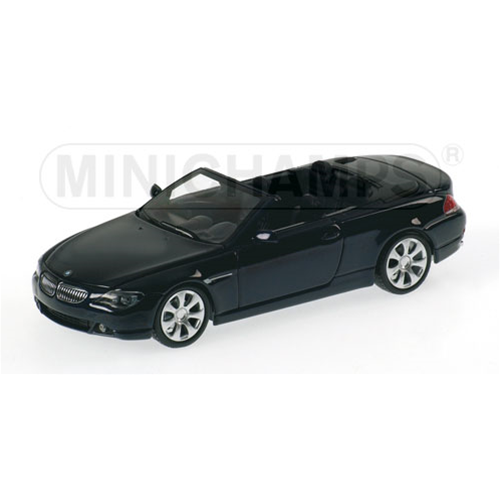 BMW SERIE 6 CABRIO 2006 BLUE 1:43 Minichamps Auto Stradali Modellino