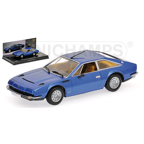 LAMBORGHINI JARAMA 1974 BLUE 1:43 Minichamps Auto Stradali Modellino