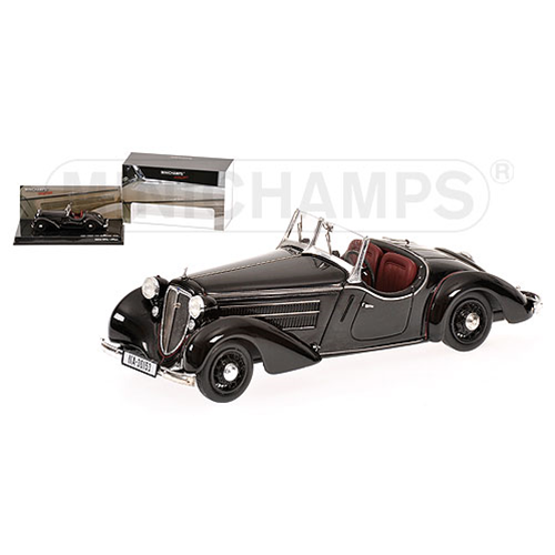 AUDI FRONT 225 ROADSTER 1935 BLACK 1:43 Minichamps Auto d'Epoca Modellino