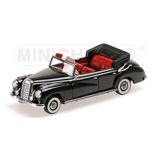MERCEDES 300 CABRIO W186 1952 BLACK 1:43 Minichamps Auto Stradali Modellino